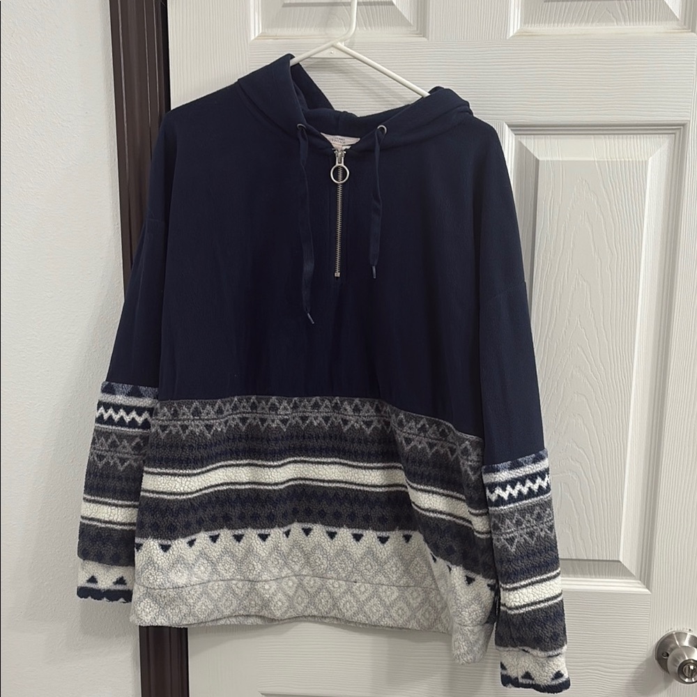Como Vintage Navy Zip-Up Hoodie